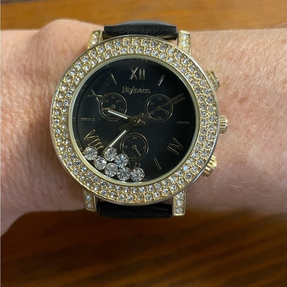 Style & Co. Accessories - Leather and Rhinestone Watch by Style & Co.